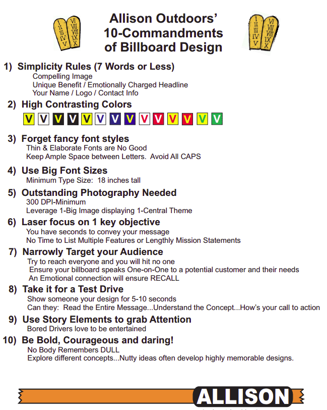 Allison Outdoor Billboard Design Tips
